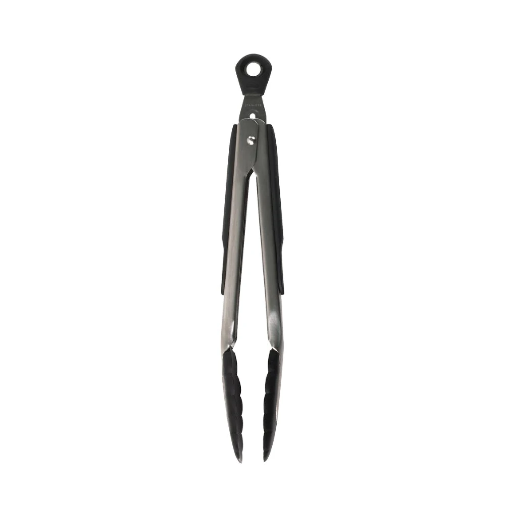 OXO 9" Nylon Headed Heavy Duty Stainless Steel Tongs