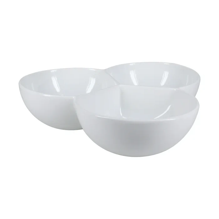 BIA Cordon Bleu, 3-Section Server Bowl, 1 qt., White