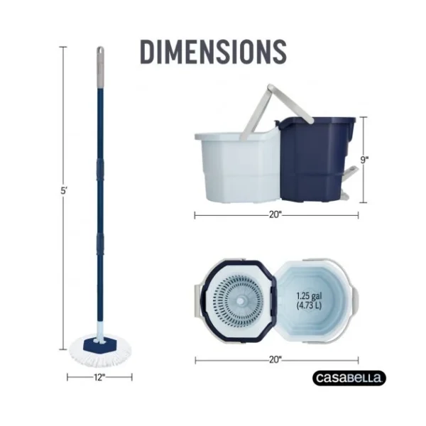 Casabella Spin Cycle Mop with Bucket