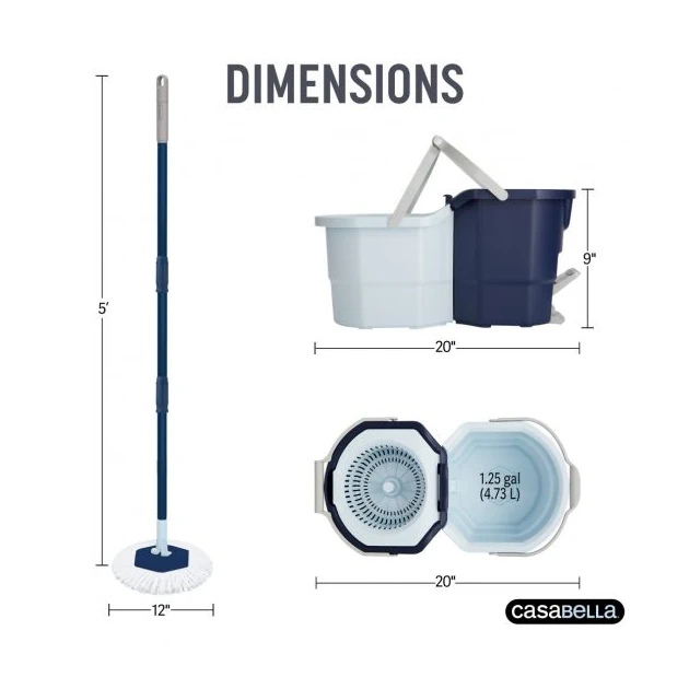 Casabella Spin Cycle Mop with Bucket