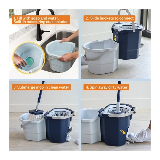Casabella Spin Cycle Mop with Bucket