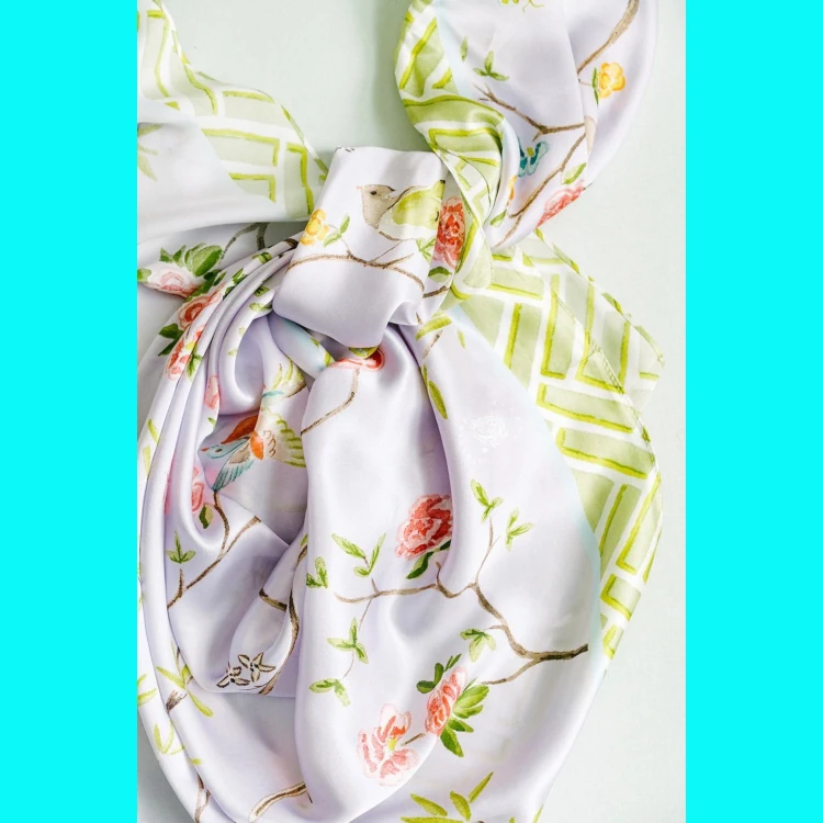 Catherine Cartie - Lavender Chinoiserie Scarf