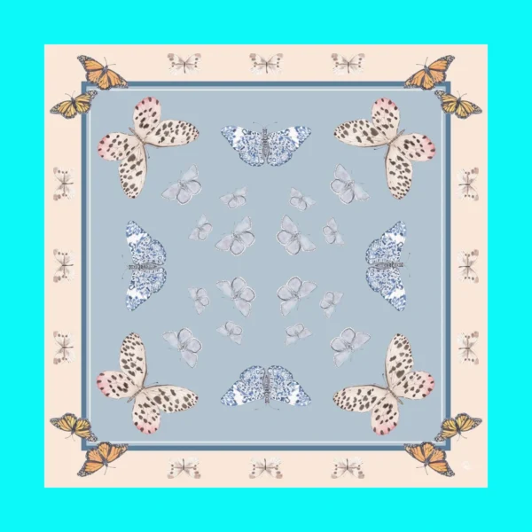 Catherine Cartie - Neutral Butterfly Scarf