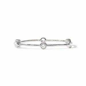 Julie Vos Silver Milano Luxe Bangle Cubic Zirc