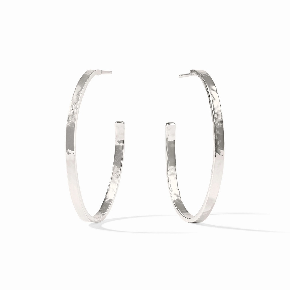 Julie Vos Silver Crescent Hoop