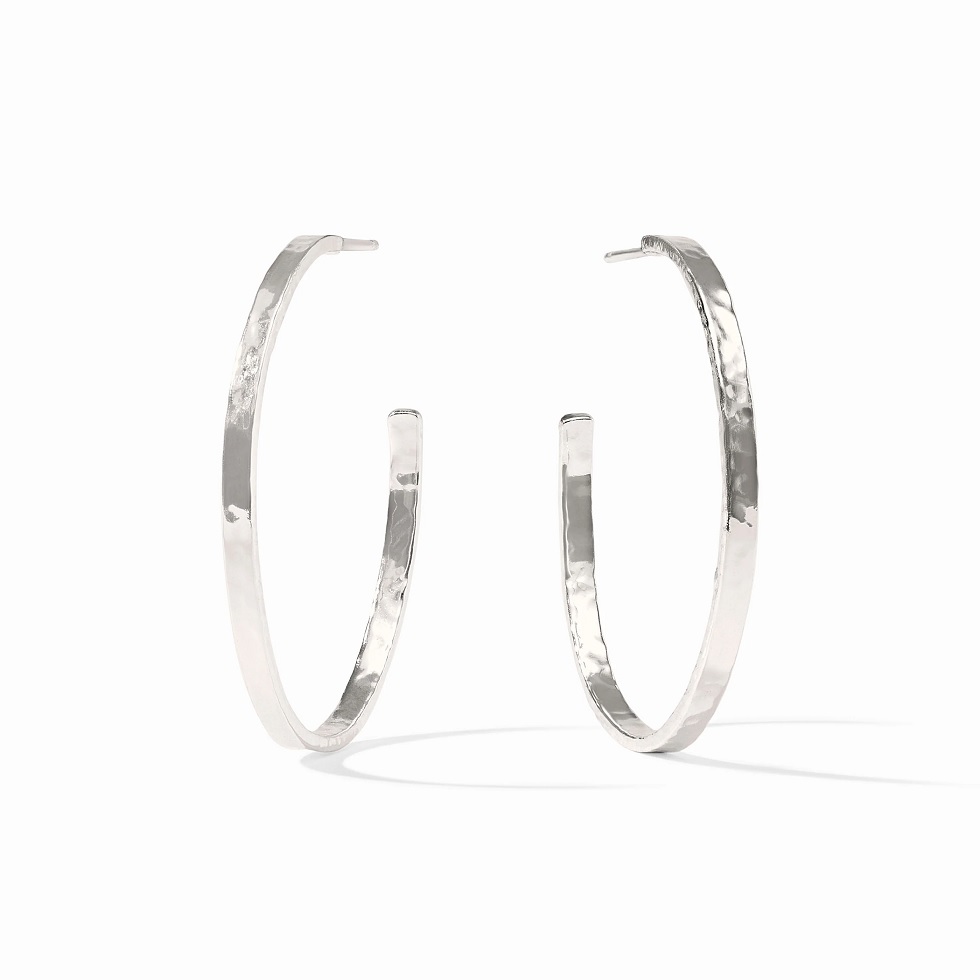 Julie Vos Silver Crescent Hoop
