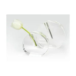 Tizo - Crystal Round Flat Bud Vase - Large