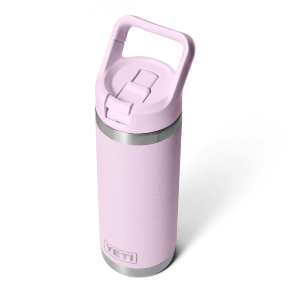 Yeti Rambler 18oz Water Bottle with Color Matched Straw Cap - Cherry Blossom