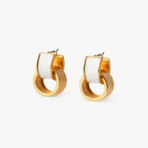 Brackish Dunmore Two Piece Hoop Gold Earrings
