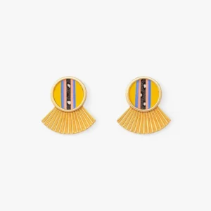 Brackish Adelaide Large Fan Gold Earrings