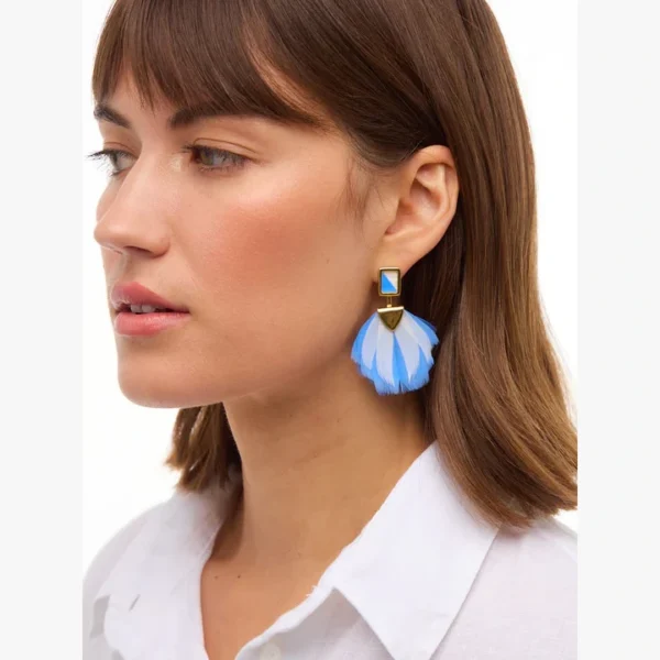 Brackish Venice Bay Bezel Drop Earrings