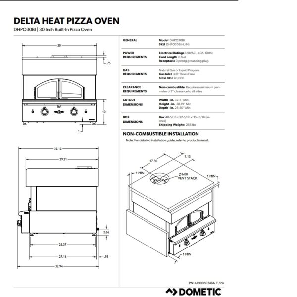 Twin Eagles 30" Delta Heat Pizza Oven Built-In (Available in Natural Gas or Liquid Propane)