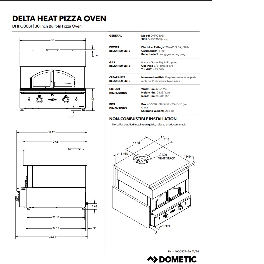 Twin Eagles 30" Delta Heat Pizza Oven Built-In (Available in Natural Gas or Liquid Propane)