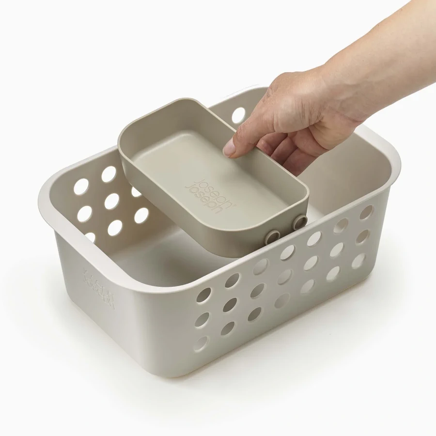 Joseph Joseph EasyStore Small Bathroom Storage Basket - Ecru