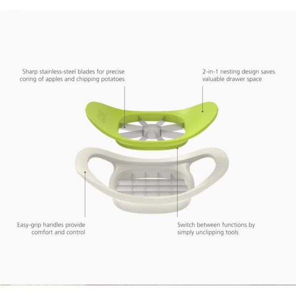 Joseph Joseph Nest Press 2-in-1 Fruit & Vegetable Cutter