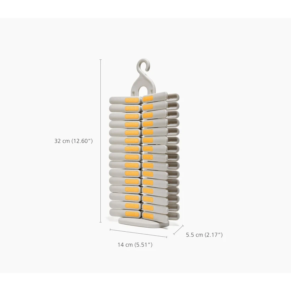 Joseph Joseph PegStore 30-Piece Clothespin Set With Storage Stand