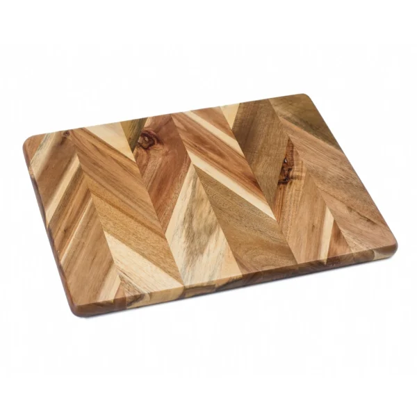Lipper Acacia Herringbone Cutting Board - Medium