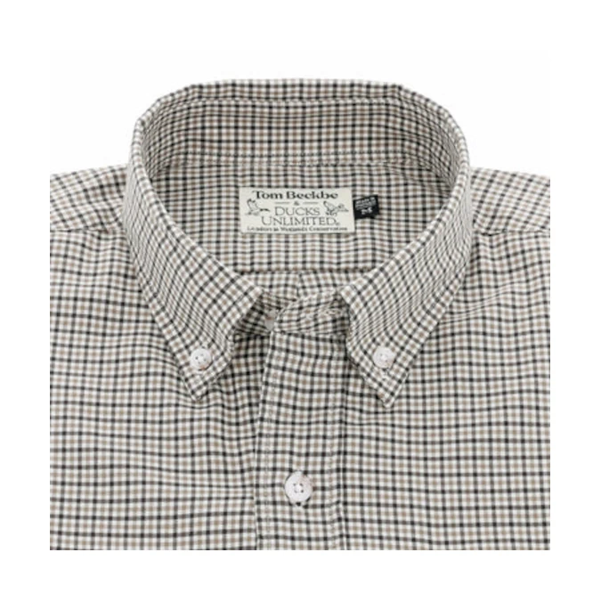Tom Beckbe Knapp Cotton Long Sleeve Shirt - Khakhi Brown