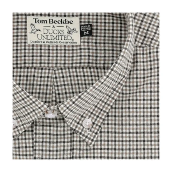 Tom Beckbe Knapp Cotton Long Sleeve Shirt - Khakhi Brown