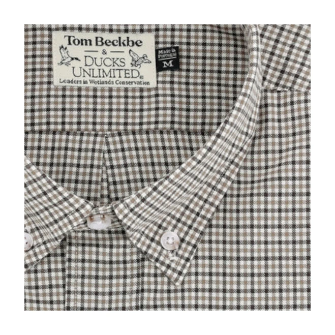 Tom Beckbe Knapp Cotton Long Sleeve Shirt - Khakhi Brown