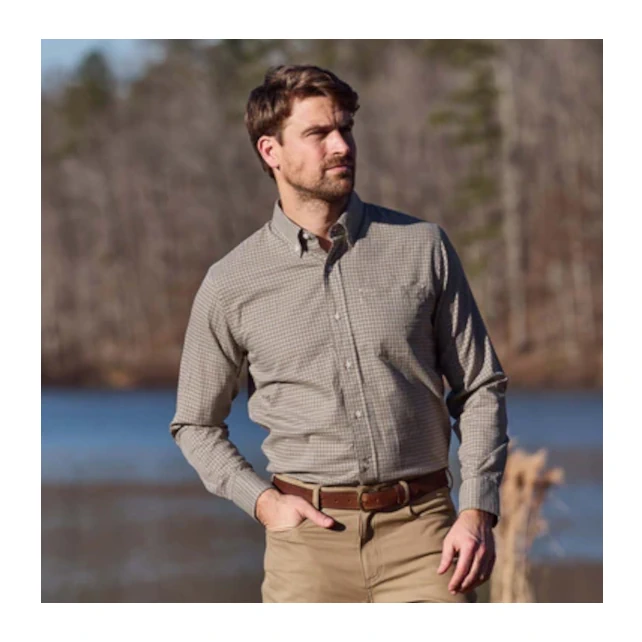 Tom Beckbe Knapp Cotton Long Sleeve Shirt - Khakhi Brown