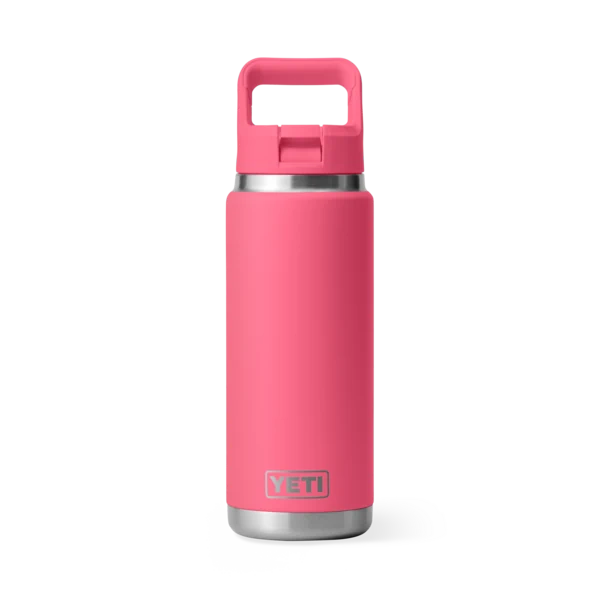 Yeti Rambler 26oz Bottle with Color Matched Straw Cap - Tropical Pink