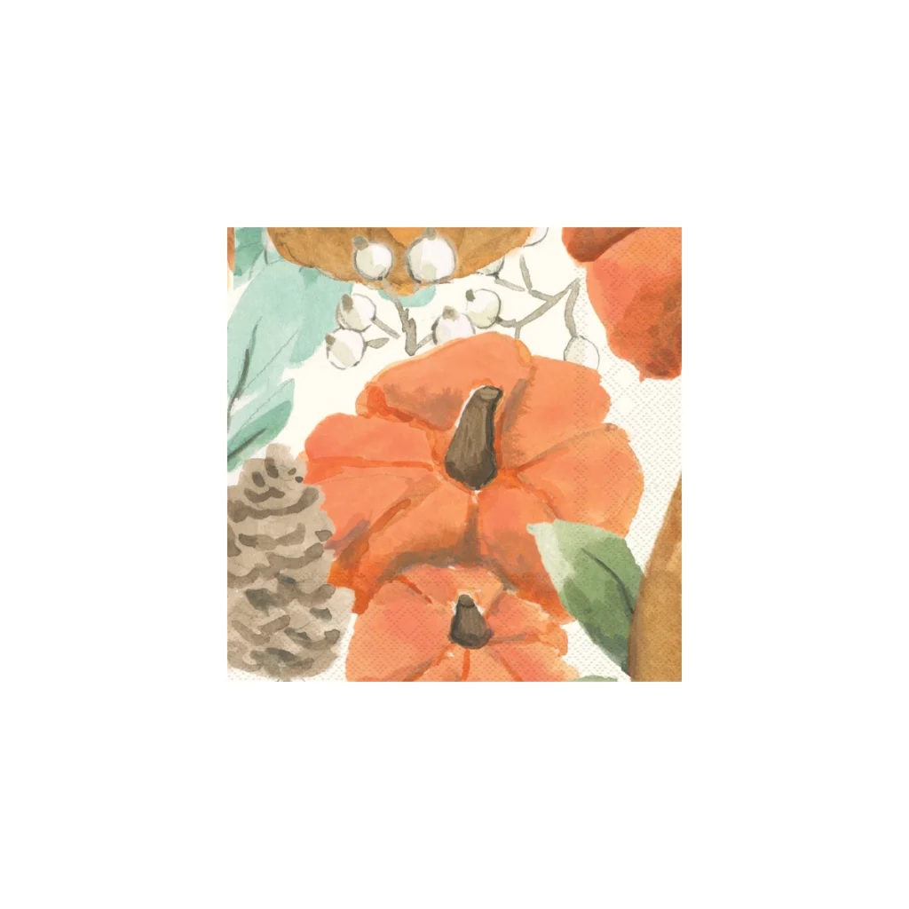 Boston International Harvest Pumpkins Cocktail Napkin