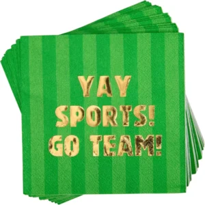 CR Gibson Yay Sports Go Team Cocktail Napkins