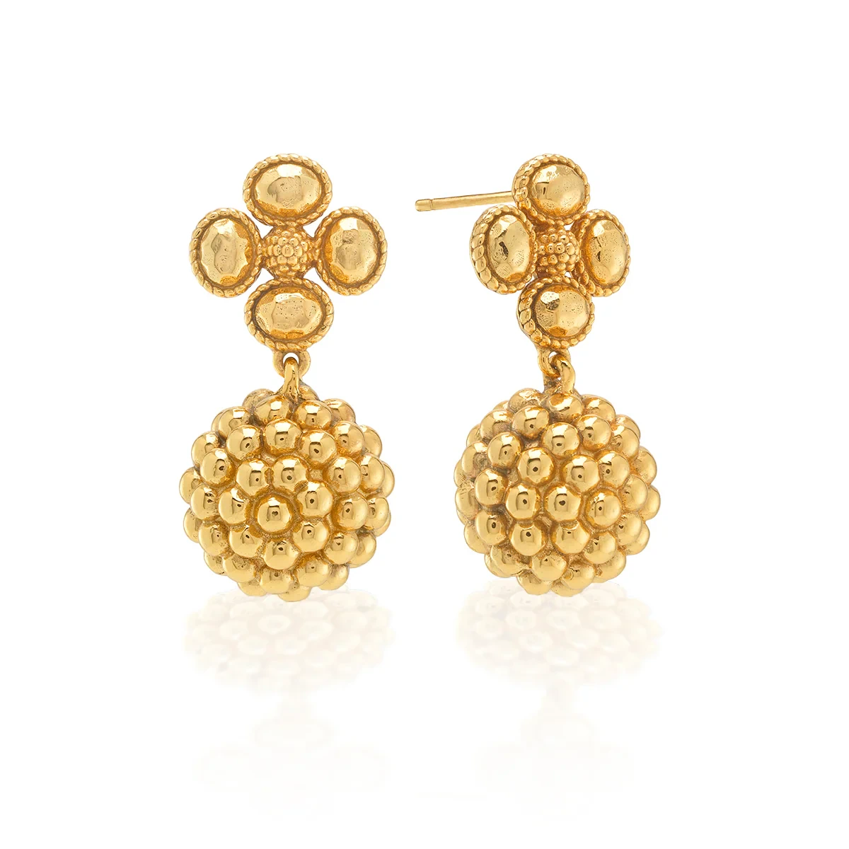 Capucine De Wulf Berry Clover Drop Earrings - Gold