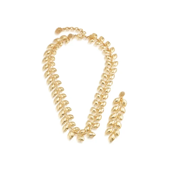 Capucine De Wulf Golden Laurel Convertible Necklace, 16"+2"
