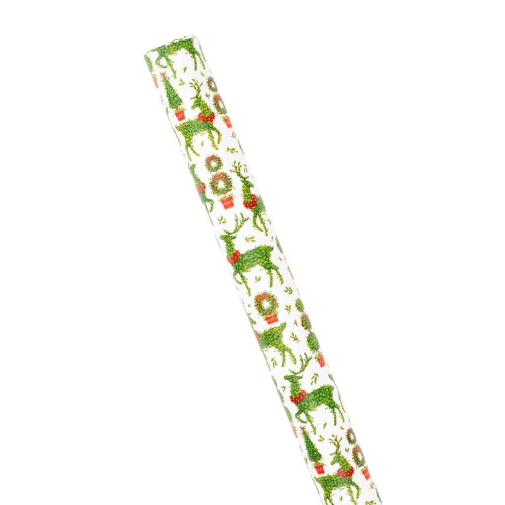 Caspari Animal Topiaries Gift Wrap
