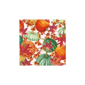 Caspari Gourds and Leaves Cocktail Napkins
