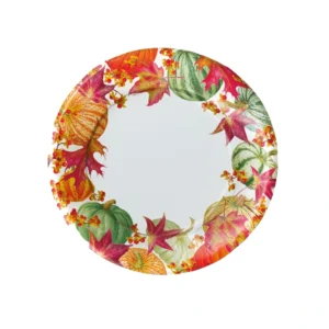 Caspari Gourds And Leaves Paper Salad and Dessert Plates