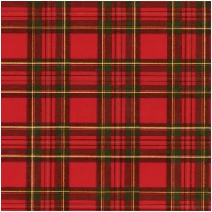 Caspari Luxurious Royal Plaid Foil Gift Wrap