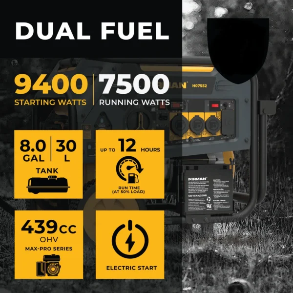 Firman Dual Fuel Portable Generator