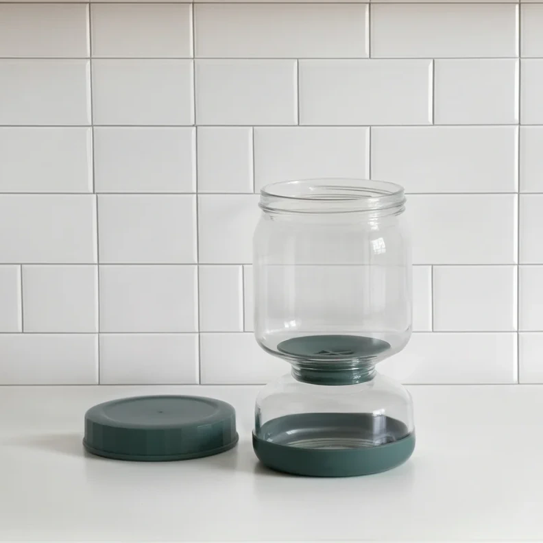 Genicook Flip-Over Glass Pickle Jar