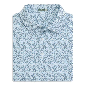 GenTeal Catch and Release Printed Performance Polo - Cadet