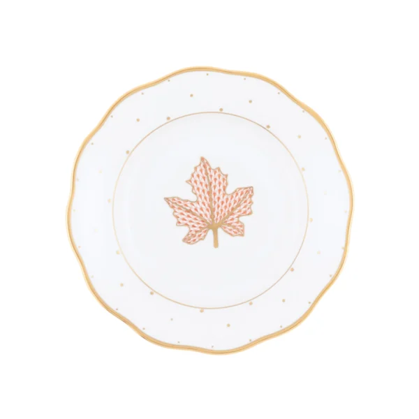 Herend Fall Dessert Plate - Maple Leaf