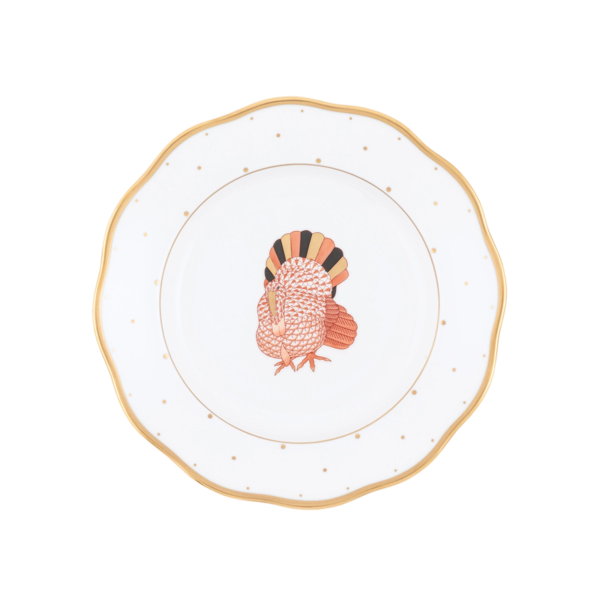 Herend Fall Dessert Plate - Turkey