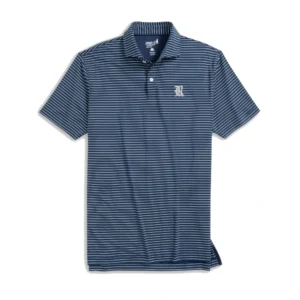Johnnie-O Rice Beau Striped Performance Polo - Navy