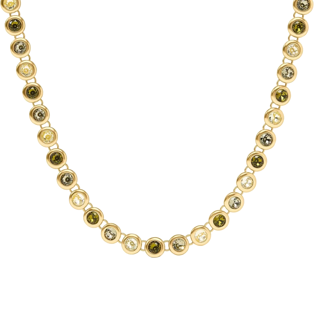 Julie Vos Rainbow Tennis Necklace - Shades of Jade