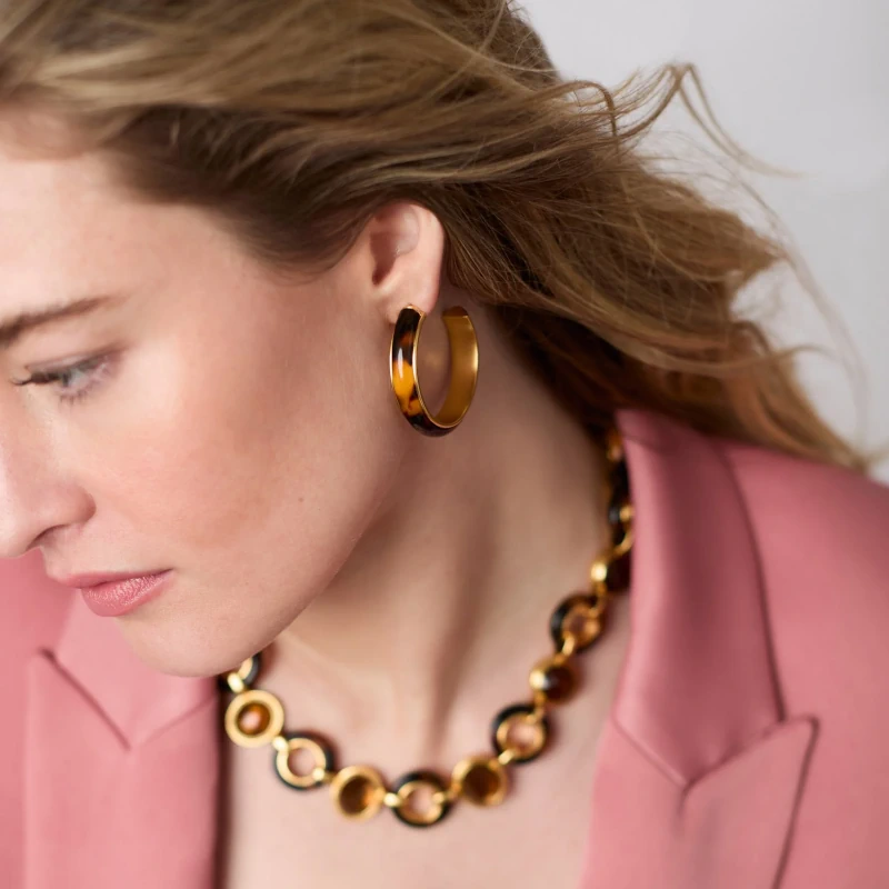 Julie Vos Carnaby Hoop - Tortoiseshell