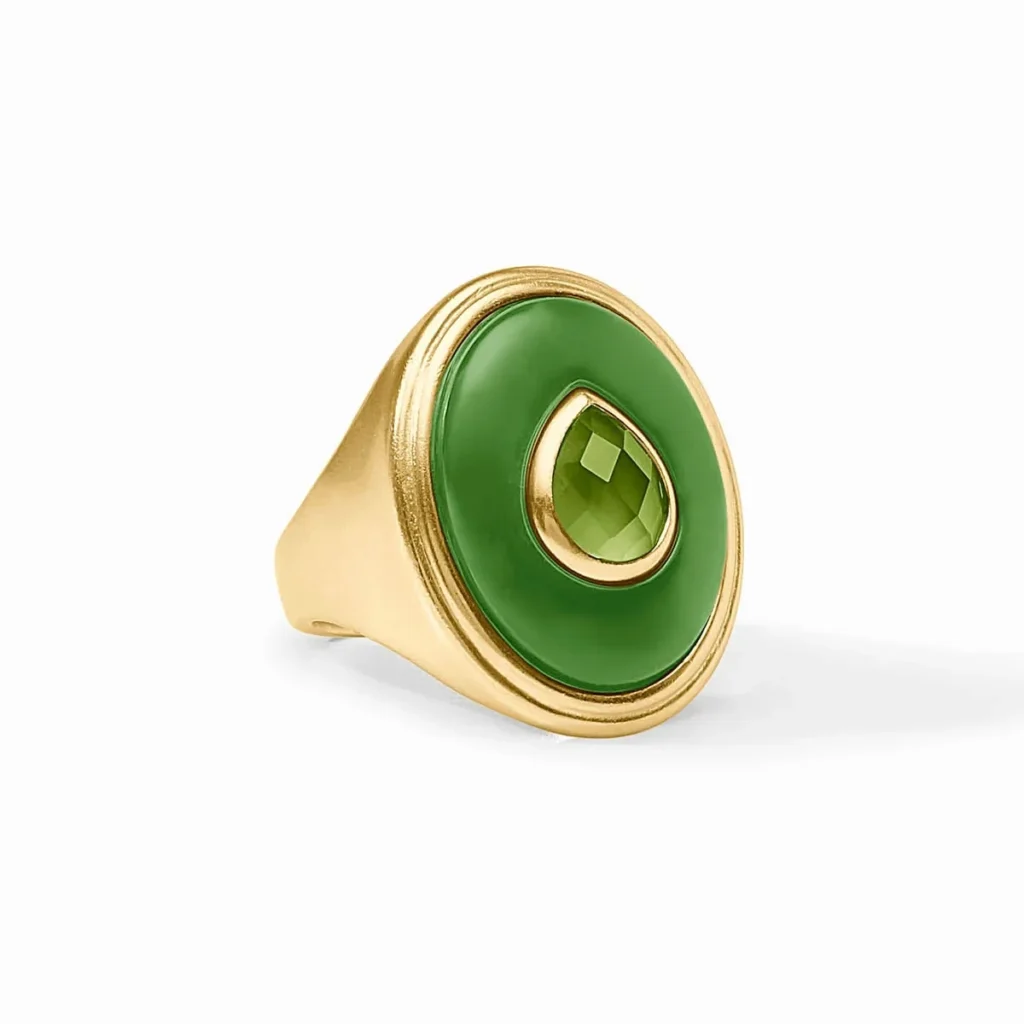 Julie Vos Carnaby Statement Ring - Palmetto Green
