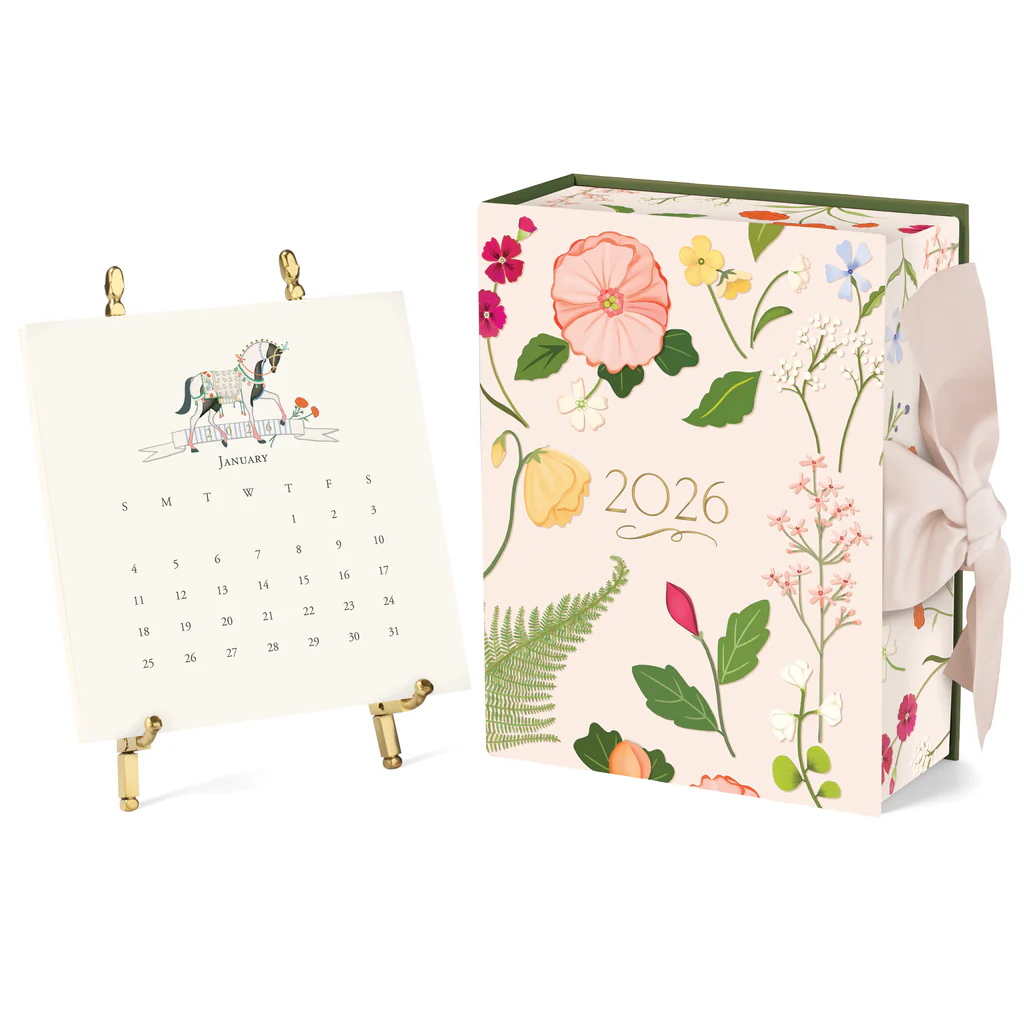 Karen Adams 2026 Classic Calendar - Gold Easel