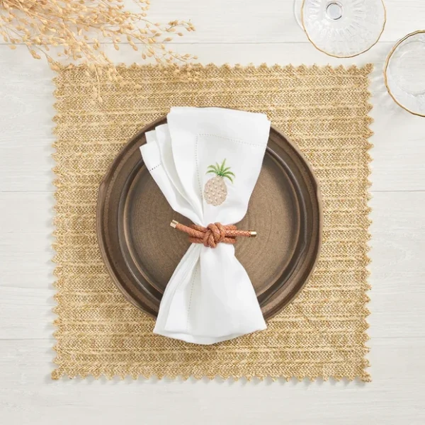 Kim Seybert Vista Placemat in Ivory & Beige