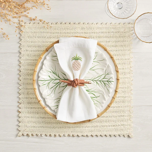 Kim Seybert Vista Placemat in Ivory & Beige