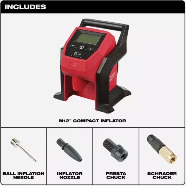 Milwaukee M12 Cordless Inflator