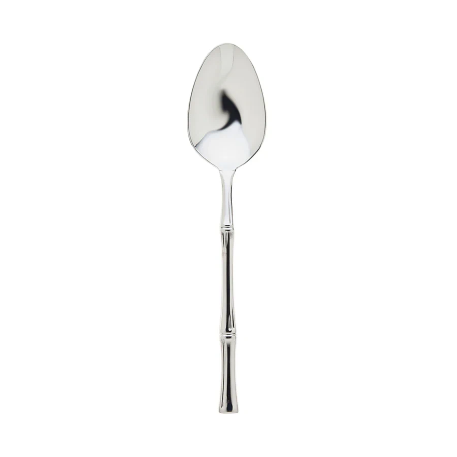 Ricci Argentieri Bamboo Mirrored Stainless Steel Serving Spoon