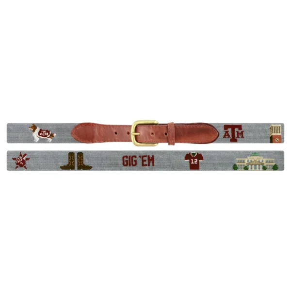 Smathers & Branson Texas A&M Life Belt - Grey