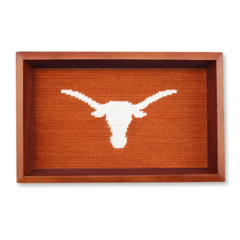 Smathers & Branson University of Texas Valet Tray - Burnt Orange (Chestnut Wood)